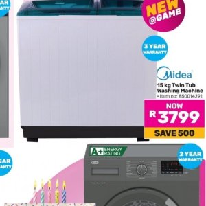 Washing machine at Game