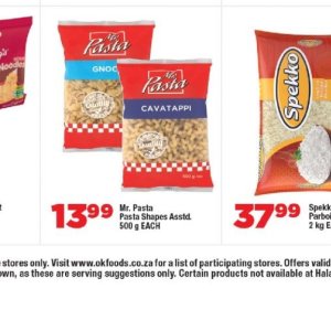 Pasta at OK Foods