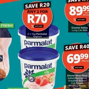 Yoghurt at Checkers