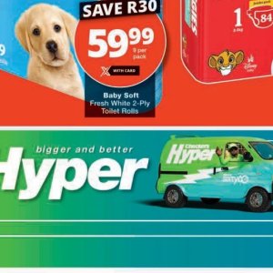 Toilet rolls at Checkers Hyper