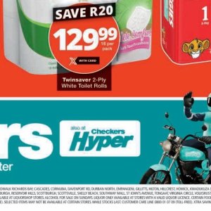 Toilet rolls at Checkers