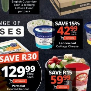Cottage cheese at Checkers