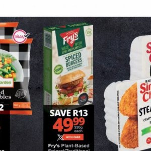 Spiced burgers at Checkers