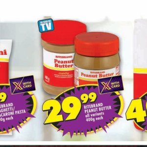 Peanut butter at Shoprite