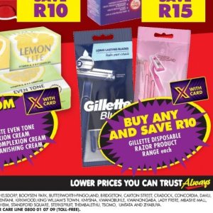 Razor at Shoprite