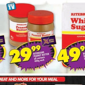 Peanut butter at Shoprite
