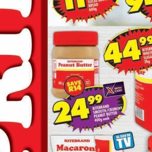 Peanut butter at Shoprite