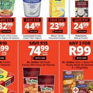 Yoghurt at Checkers