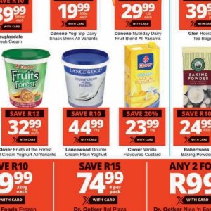 Yoghurt danone  at Checkers