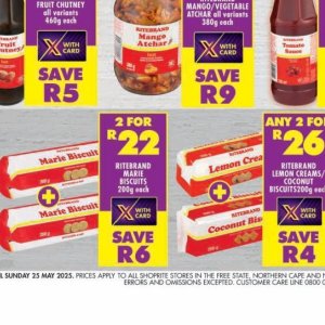 Biscuits at Shoprite