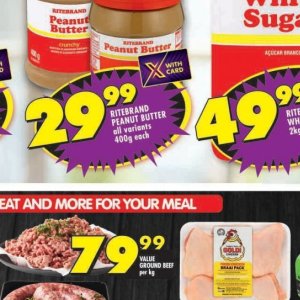 Peanut butter at Shoprite