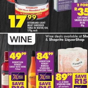 Wine at Shoprite