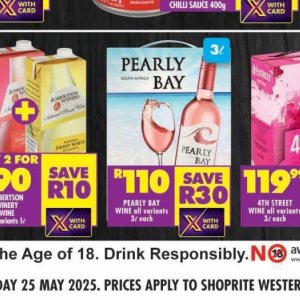 Wine at Shoprite