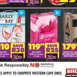 Wine at Shoprite