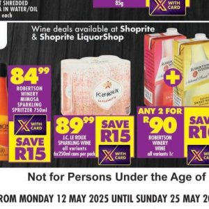 Wine at Shoprite