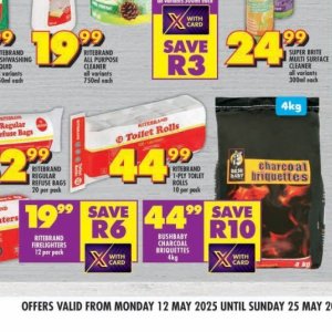 Toilet rolls at Shoprite