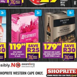 Wine at Shoprite