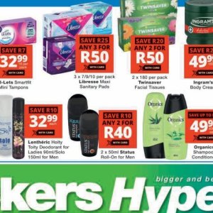 Sanitary pads libresse  at Checkers Hyper