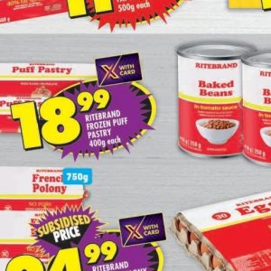 Puff pastry at Shoprite