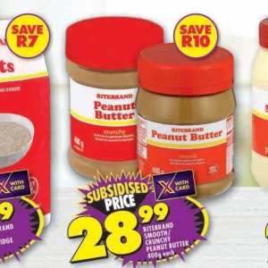 Peanut butter at Shoprite