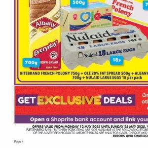 Bread at Shoprite