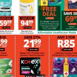 Body cream at Checkers