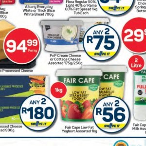 Cottage cheese at Pick n Pay Hyper