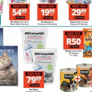 Cat litter at Checkers