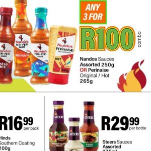 Sauces at Take n Pay