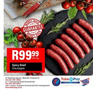 Sausages at Take n Pay