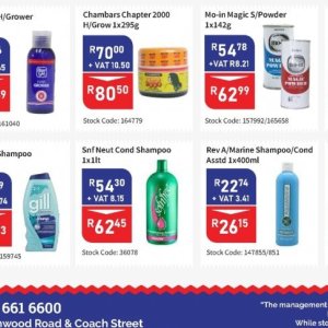 Shampoo at Africa Cash and Carry