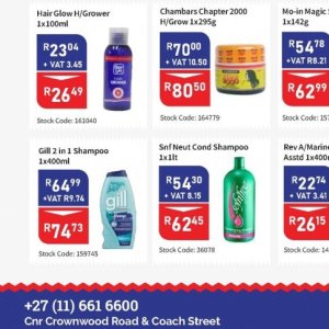 Shampoo at Africa Cash and Carry
