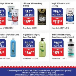 Shampoo at Africa Cash and Carry
