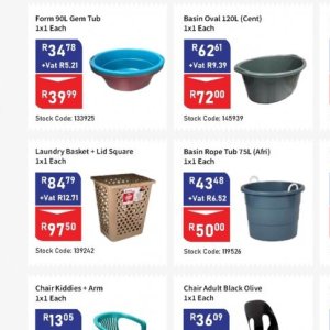 Laundry basket at Africa Cash and Carry