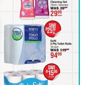Toilet rolls at Dis-Chem Pharmacies