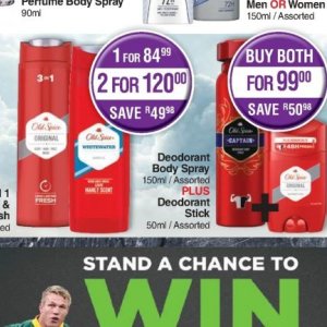 Body spray at Dis-Chem Pharmacies