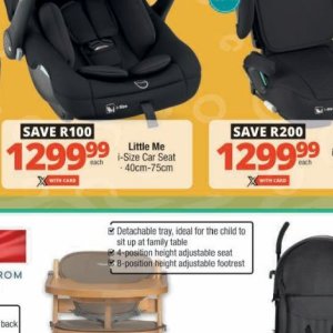 Car seat at Checkers