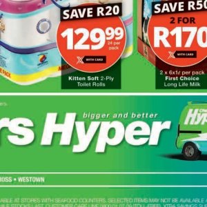 Toilet rolls at Checkers Hyper