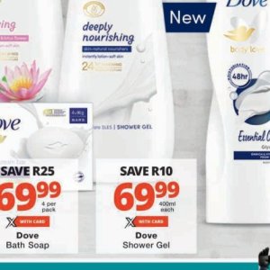 Shower gel dove  at Checkers