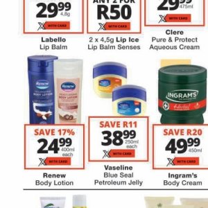 Body lotion at Checkers