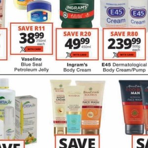 Body cream at Checkers