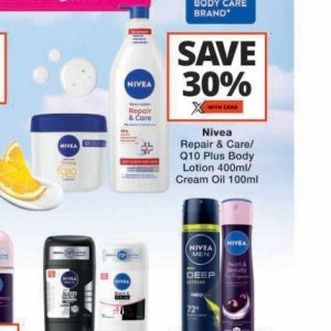 Body lotion nivea  at Checkers