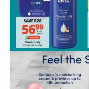 Body cream nivea  at Checkers