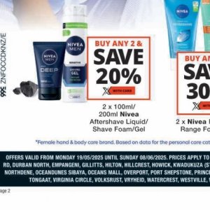 Aftershave nivea  at Checkers