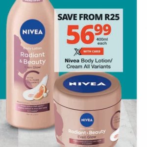 Body lotion nivea  at Checkers