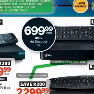 Digital TV decoder at Checkers Hyper