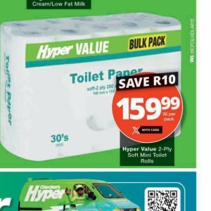 Toilet paper at Checkers Hyper