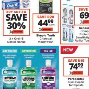 Mouthwash listerine  at Checkers