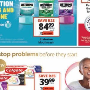 Mouthwash listerine  at Checkers