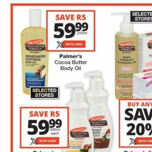Body oil at Checkers